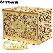 If you don't already know, wedding card boxes are used to hold greeting cards from guests during the special day. Gold Wedding Card Box Hollow Gifts Sign Boxes With Lock For Weddings Decor Wood Card Boxes Wishing Wells Home Garden Worldenergy Ae