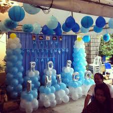 Baby Boy Blue Baptism Party Ideas Photo 1 Of 5 Baptism Party Supplies Baptism Party Decorations Baptism Party