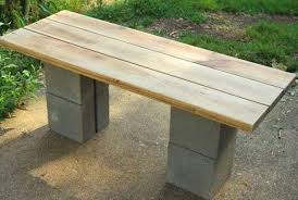 Brick and plank garden bench. Amazing Diy Outdoor Bench Ideas For Garden Diycraftsguru