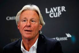 Björn borg and robyn put their heads together to create rbn. Swedish Tennis Legend Bjorn Borg Speaks During A News Laver Cup 2019 Geneva Tennis Best Tennis Rackets Tennis Players Tennis
