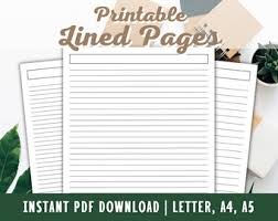 double sided lined paper etsy