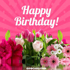 Sending your loved ones this happy birthday animated gif is another unique way to celebrate with them on their birthday. Happy Birthday Flower Images Download Gif Tap To Send Ecard
