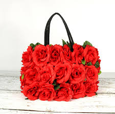 Red silk flowers for sale. Mediumsizepurse Rose Purse Silk Roses Red Roses