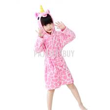 Girls Woven Terry Animal Kigurumi Onesies Pajamas Bathrobe