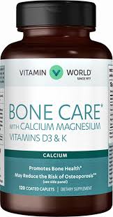 Provides 333 mg of calcium, 133 mg of magnesium and 5 mg of zinc, as well as 5 mcg (200 iu) of vitamin d to support bone health. Bone Care With Calcium Magnesium Vitamins D3 K Supplement Vitamin World