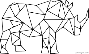 Download printable triangle coloring pages to print for free. Triangle Shaped Rhino Coloring Page Coloringall
