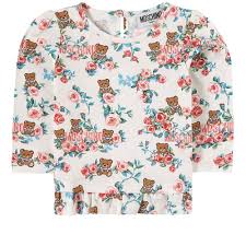 3.7 out of 5 stars. Moschino Kid Teen White All Over Floral Bear Long Sleeve T Shirt Melijoe
