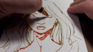 Distress Ink Drawing With The Pilot Parallel Pen Youtube