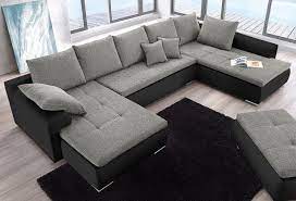 Collection Ab Wohnlandschaft Mit Bettfunktion Bettkasten Und Federkern Inklusive Loser Rucken Und Zierkissen Frei Im Raum Stellbar Recamiere Links Oder Re Living Room Sofa Set Sofa Bed Design Luxury Sofa Design