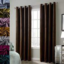 Cherry Home Set Of 2 Blackout Velvet Drapes Room Darkenin Https Www Amazon Com Dp B01m0v1tlx Ref Cm Sw R Pi Dp X T Curtains Drapes Curtains Brown Curtains