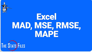 Absolute percentage error in excel. Use Excel To Calculate Mad Mse Rmse Mape Youtube