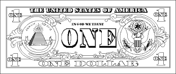 Native american symbols coloring pages. Us One Dollar Bill Coloring Page Printout Enchanted Learning