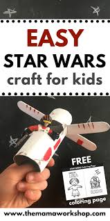 We Made This Easy Star Wars Craft For Kids I Love That My Kiddos Can Play With An X Wing Fighter With Th Star Wars Kids Crafts Star Wars Crafts Star