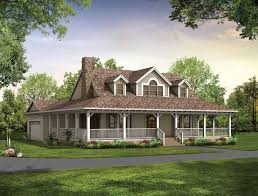 A hallmark of farmhouses, the wraparound porch is a welcoming design feature that spans at least two sides of the home. Single Story Farmhouse Wrap Around Porch Square Feet House Plans 12546