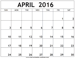 April 2016 Printable Calendar Printable Calendar July Monthly Calendar Printable November Printable Calendar
