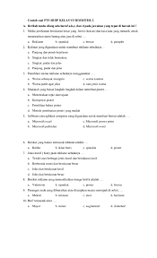 Soal mid semester 2 kelas ix. Pdf Contoh Soal Pts Sbdp Kelas Vi Semester 2 Rachmah Safitri Academia Edu