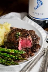 This is the piece of meat beef tenderloin doesn't require much in the way of spicing or sauces because the meat shines on slices towards the ends of the roast will be cooked to medium or medium well, while the center. Filet Mignon In Mushroom Wine Sauce Natashaskitchen Com