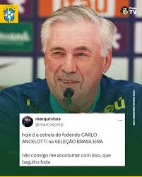 OBRIGADO MARQUINHOS POR REPRESENTAR TODOS NÓS 🙏🇧🇷 Quem não tá ansiosão  tá maluco, pô! 😅 #SeleçãoBrasileira #Brasil #Ancelotti