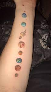 Planets Tattoo By Kyle Mcintosh At Stay Gold Tattoo In Louisville Kentucky Planets Tattoo Planet Tattoos Astronomy Tattoo