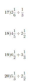 Dividing Fractions And Mixed Numbers Worksheet With Solutions Fractions Dividing Fractions Divide Whole Numbers