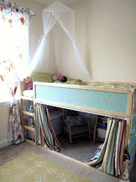 Ikea Kura Bett Hack Mit Einer Tapete Und Einem Baldachin Ikea Loft Bed Ikea Bed Ikea Loft