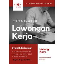 Qv internasional ltd ada nggak ya,di semarang alamatnya , soalnya perusahaanya dicari di. Lowongan Kerja Staff Manager It Di Pt Berbagi Bintang Teknologi Lokersemar Id
