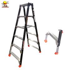 It allows you to adjust the ladder's feet to fit the height needed for uneven surfaces. 6 Step Adjustable Fiberglass A Frame Ladder Double Side Best Step Ladders Scaffolding Manufacturer In China Dr Ladder