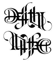 It is useless to fight him as he cannot be destroyed for there is always death, there is only life because of death. Foto Search Stock Photos Photography Page Description Ambigram Tattoo Design Generator Girly Tattoo F Ambigram Tattoo Death Tattoo Ambigram Tattoo Generator