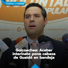 Yon Goicoechea, dirigente del partido opositor Voluntad Popular (VP),  rechazó que sectores de la oposición quieran acabar con el "gobierno  interino" de Juan Guaidó, alegando que esto es dar gratis la victoria