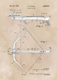 Patent Art Ronan 1965 Crossbow Metal Poster Justyna Jaszke Displate Crossbow Survival Tips Diy Crossbow