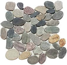 While it is known to chip, some natural stone varieties, like slate, are relatively easy to fix when chipped. Fustone Marble Tiles Interlocking Pebble Decorative Tiles Natrual River Rock Stone Tile 1 Sheet Kitchen Floor Bathroom Patio Stones Fp107 1 Amazon Com
