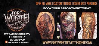 We offer professional, custom tattooing and body piercing in a sterile and comfortable environment. Fort Worth Tattoo Shop Is A Tattoo Shop In Fort Worth Tx