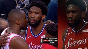 Joel embiid crying after game 7 loss to kawhi's game winner! Joel Embiid Gives His Respect To Each Raptors And Cries After Loss In Game 7 Youtube