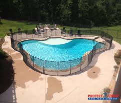 Removable Pool Fence With Lock In Deck Posts Protect A Child Pool Removable Pool Fence Backyard Pool
