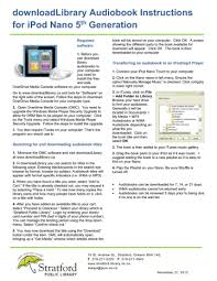 Having multiple itunes libraries is similar to having two separate computers, each with itunes. Downloadlibrary Audiobook Instructions For Ipod Nano 5th Generation Manualzz
