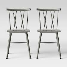 Set Of 2 Becket Metal X Back Dining Chair Project 62 In 2020 Steel Dining Chairs Blue Dining Chair Metal Dining Chairs