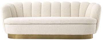 Canapé de luxe updated their profile picture. Casa Padrino Canape De Salon De Luxe Avec Cuir D Agneau Artificiel Blanc Laiton 225 X 90 X H 80 Cm Meubles De Luxe