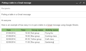 In order to do this, go to the ninja tables dashboard located in the sidebar. Add A Table To A Gmail Message Using Technology Better