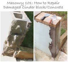 Discover the possibilities of using concrete for shower floors and walls. Masonry 101 How To Repair A Concrete Cinder Block Wall The Kim Six Fix