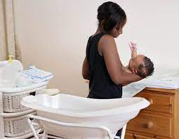 Baby can be bathed in a biggish hand basin if the taps are not uncomfortably placed or a baby bath. Baby Stuff At Ackermans