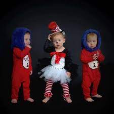 Diy Cat In The Hat Costume Images Tutorial Maskerix Com Sibling Halloween Costumes Toddler Halloween Costumes Brother Sister Halloween Costumes