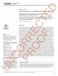 pdf social dynamics modeling of chrono