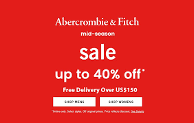 Online Only Mid Season Sale Up To 40 Off Free Delivery Over Us 150 Store Abercrombie Fitch Scope Entire S Local Coupons Abercrombie Abercrombie Fitch