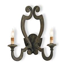 Their forged iron scroll and rustic. Renaud Rustic Wrought Iron Scroll 2 Light Wall Sconce Kathy Kuo Home