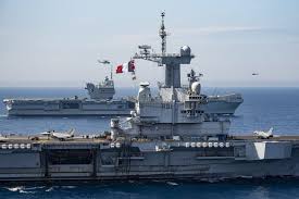 You wanna brag about the size of your carrier, do it. French British Dual Carrier Exercise Gallic Strike Concludes Naval News