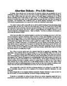 Abortion Position Paper Gcse Religious Studies Philosophy Ethics Marked By Teachers Com