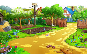 Cartoon wallpaper bird house colorful. Cartoon Landscape Wallpaper Hd Popular Century