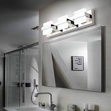 Our selection of contemporary bathroom lighting fixtures, including bathroom vanity lighting, bathroom wall lights, bath bars, and bathroom mirror lights will leave both you and your bathroom looking your best. Solfart Led Bathroom Modern Vanity Lights Over Mirror Decor 4 Lights Acrylic Black Bath Wall Lighting Lamps Light Fixtures Tools Home Improvement Urbytus Com
