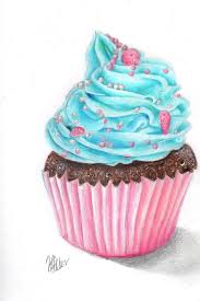 Items Similar To Cute Cupcake Coloured Pencil Drawing Signed Print On Etsy Cupcake Drawing Color Pencil Drawing Pencil Drawings