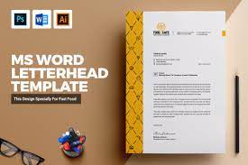 Creative Letterhead Template Word Creative Illustrator Templates Creative Market
